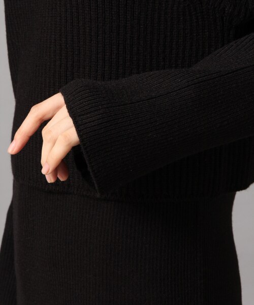 LOWRYS FARM（ローリーズファーム）の「リブアシメ２Ｐプルオーバー（トップス・アイボリー/ブラック/ブラウン/グリーン）」の13枚目の写真