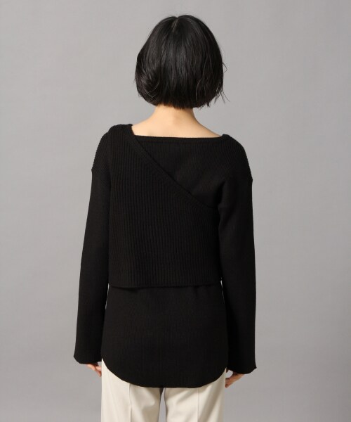 LOWRYS FARM（ローリーズファーム）の「リブアシメ２Ｐプルオーバー（トップス・アイボリー/ブラック/ブラウン/グリーン）」の10枚目の写真