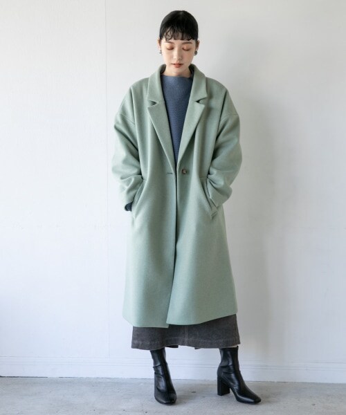 LOWRYS FARM（ローリーズファーム）の「ユルジャケット（ジャケット/アウター・モカ/グレージュ/チャコールグレー/【WEB限定着丈cm長め】モカ/グリーン/【WEB限定着丈cm長め】グリーン）」の20枚目の写真