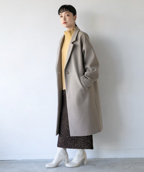 LOWRYS FARM（ローリーズファーム）の「ユルジャケット（ジャケット/アウター・モカ/グレージュ/チャコールグレー/【WEB限定着丈cm長め】モカ/グリーン/【WEB限定着丈cm長め】グリーン）」の19枚目の写真