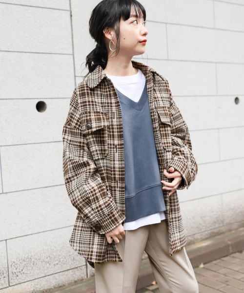 LOWRYS FARM（ローリーズファーム）の「チェックＣＰＯジャケット（ジャケット/アウター・2）」の4枚目の写真