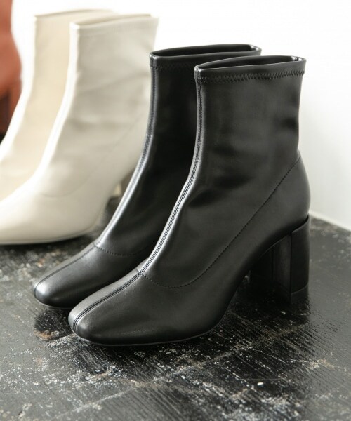 LOWRYS FARM（ローリーズファーム）の「ストレッチヒールブーツ（シューズ・アイボリー/ブラック/ブラウン/オブリークトゥアイボリー/オブリークトゥブラック/オブリークトゥブラウン）」の3枚目の写真