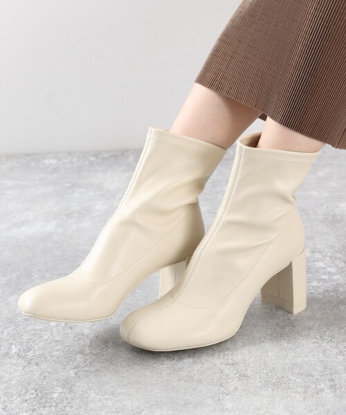 LOWRYS FARM（ローリーズファーム）の「ストレッチヒールブーツ（シューズ・アイボリー/ブラック/ブラウン/オブリークトゥアイボリー/オブリークトゥブラック/オブリークトゥブラウン）」の13枚目の写真