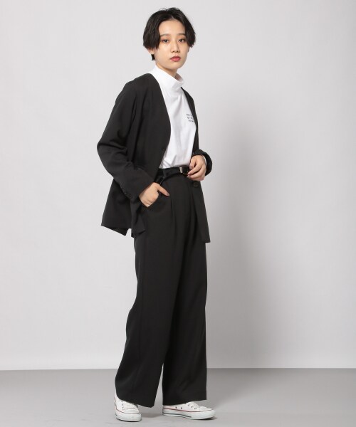 PAGEBOY（ページボーイ）の「セットアップノーカラージャケット【25番色のみWEB限定カラー】（ジャケット/アウター・グレージュ/チャコールグレー/【WEB限定】ピンク/ブラウン）」の16枚目の写真