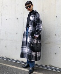 PAGEBOY | ＢＩＧチェックステンカラーコート(ジャケット/アウター)