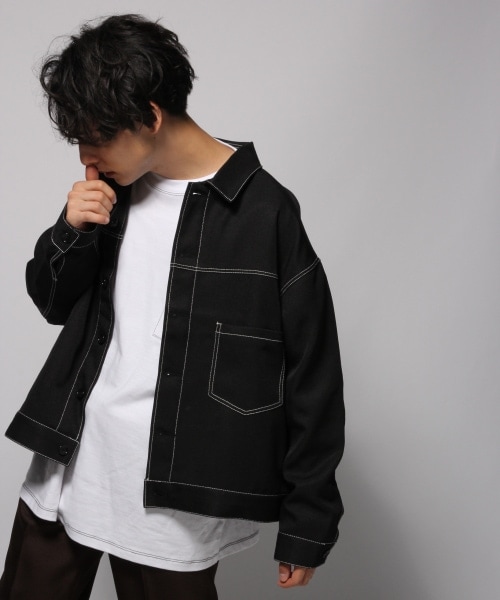 RAGEBLUE（レイジブルー）の「ステッチショートブルゾン（）」 - WEAR