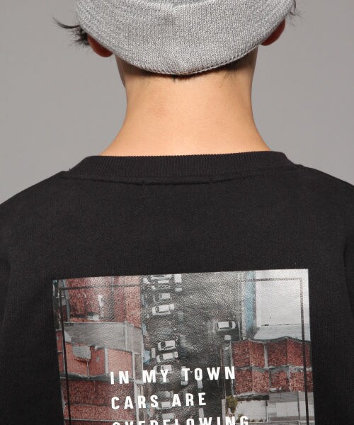 RAGEBLUE（レイジブルー）の「両面起毛ビッグスウェットプリントクルー（トップス・ブラウン系）」の18枚目の写真