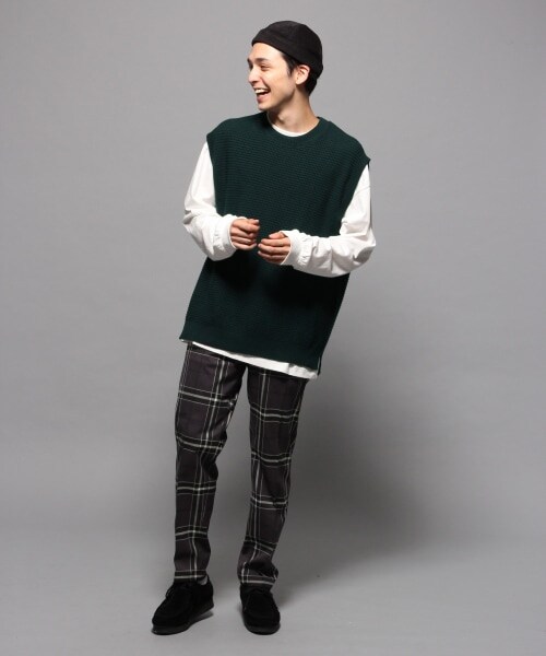 RAGEBLUE（レイジブルー）の「ウールタッチタータンチェックスラックス（パンツ・ベージュ系）」の7枚目の写真