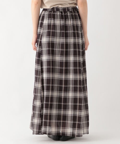 studio CLIP（スタディオクリップ）の「ニュアンスチェックマキシスカート（スカート・ブラックチェック/ベージュチェック/カーキチェック）」の9枚目の写真