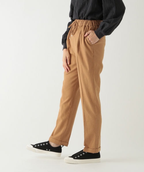 studio CLIP(スタディオクリップ)の「リネンレーヨン起毛ストレッチパンツ(パンツ・チェックブラウン/チェックネイビー/ブラック/ベージュ)」の10枚目の写真