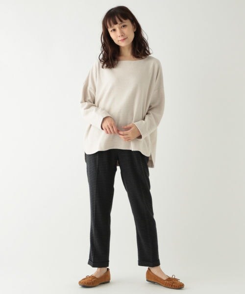 studio CLIP(スタディオクリップ)の「リネンレーヨン起毛ストレッチパンツ(パンツ・チェックブラウン/チェックネイビー/ブラック/ベージュ)」の8枚目の写真