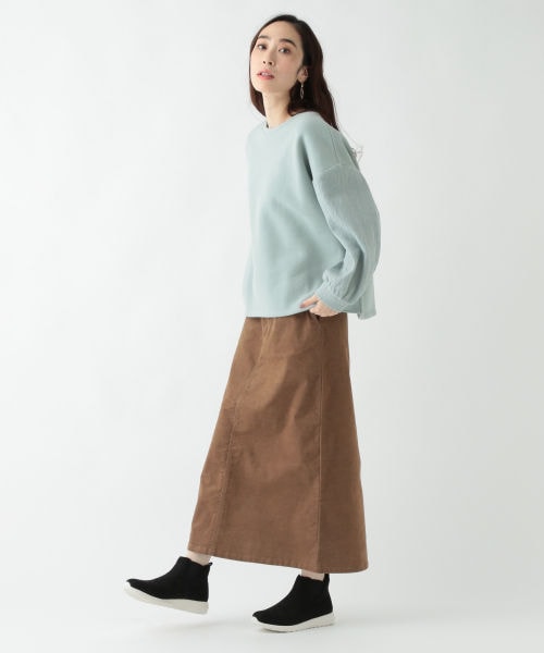 studio CLIP（スタディオクリップ）の「袖ジャガード切り替えプルオーバー（トップス・オフホワイト/スモーク/ミントグリーン）」の6枚目の写真