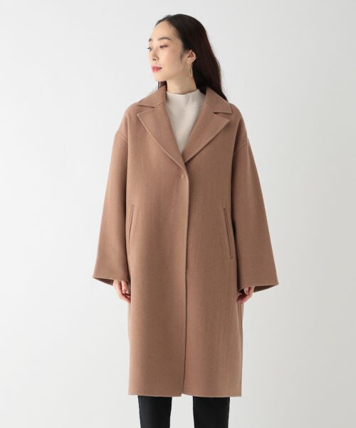 studio CLIP（スタディオクリップ）の「リバー仕立てBIGカラーコート（ジャケット/アウター・グレー/ベージュ）」の6枚目の写真