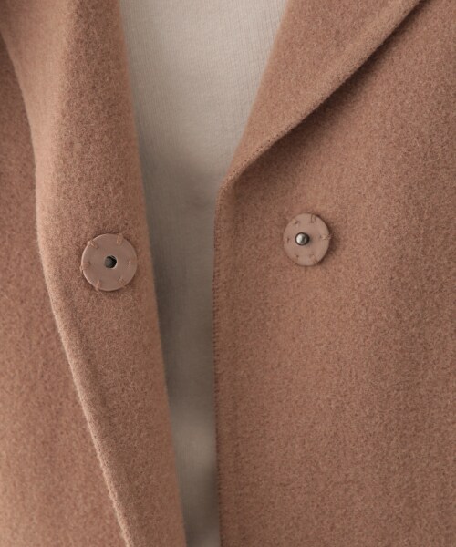 studio CLIP（スタディオクリップ）の「リバー仕立てBIGカラーコート（ジャケット/アウター・グレー/ベージュ）」の12枚目の写真