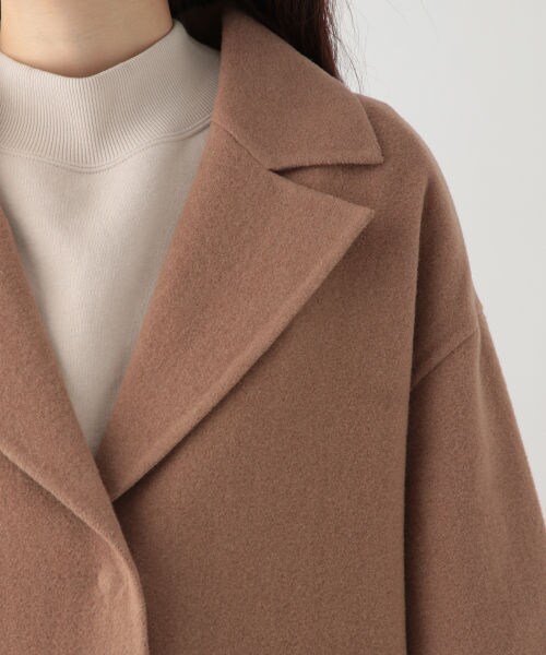 studio CLIP（スタディオクリップ）の「リバー仕立てBIGカラーコート（ジャケット/アウター・グレー/ベージュ）」の9枚目の写真