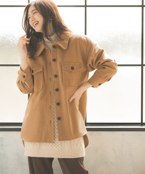 GLOBAL WORK（グローバルワーク）の「CPOブルゾン（ジャケット/アウター・グレー/ベージュ）」の2枚目の写真