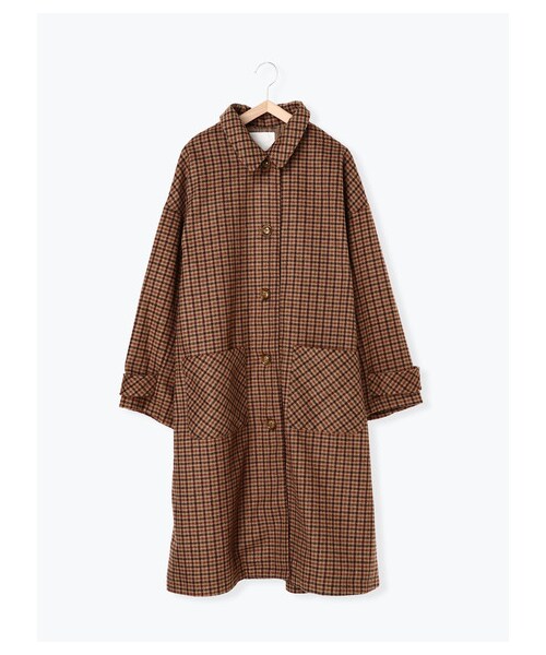 ehka sopo（エヘカソポ）の「チェックステンカラーコート（）」 - WEAR