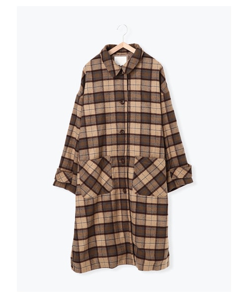 ehka sopo（エヘカソポ）の「チェックステンカラーコート（）」 - WEAR