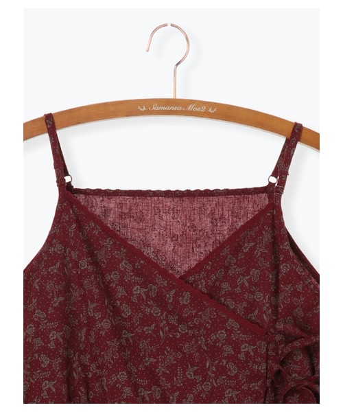 Samansa Mos2（サマンサ モスモス）の「【Special Price】花柄カシュクールキャミワンピース（ワンピース/ドレス・ボルドー/グリーン/ネイビー・F）」の3枚目の写真
