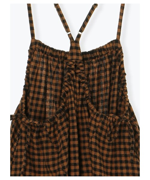 Samansa Mos2（サマンサ モスモス）の「ギンガムチェックサス付きスカート（スカート・ベージュ/キャメル/パープル・F）」の6枚目の写真