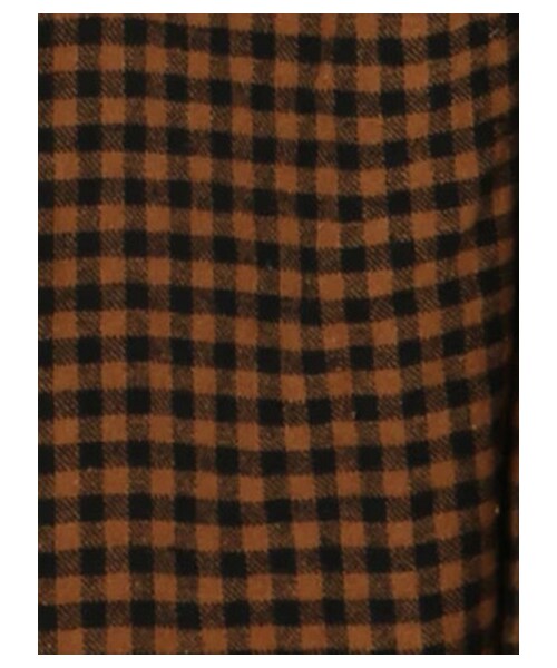 Samansa Mos2（サマンサ モスモス）の「ギンガムチェックサス付きスカート（スカート・ベージュ/キャメル/パープル・F）」の7枚目の写真