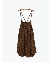 Samansa Mos2 | ギンガムチェックサス付きスカート(スカート)