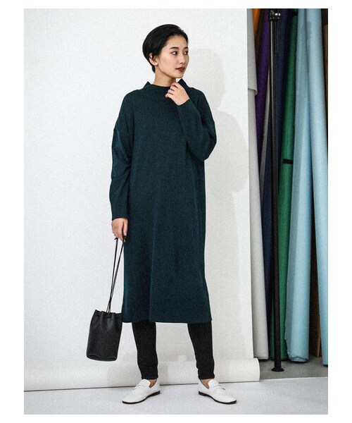 SEVENDAYS=SUNDAY（セブンデイズサンデイ）の「【Special Price】モックネックニットマキシワンピース（トップス・杢グレー/ブラック/グリーン/ネイビー・F）」の21枚目の写真