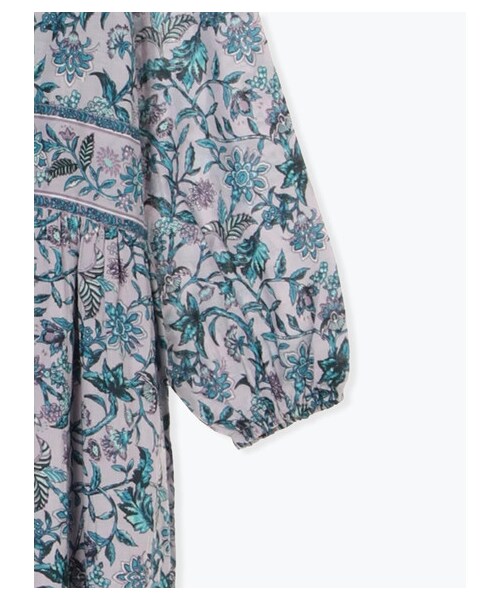 Te chichi(テチチ)の「【Special Price】インド綿ボイル小花切替ワンピース LS(ワンピース/ドレス・ブラック/ラベンダー・F)」の4枚目の写真