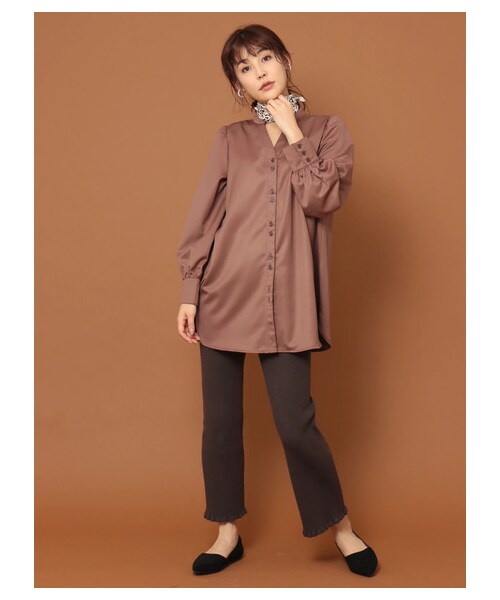 Green Parks(グリーンパークス)の「・RAY CASSIN リブニットパンツ(パンツ・ブラック/ベージュ/ブラウン・F)」の2枚目の写真