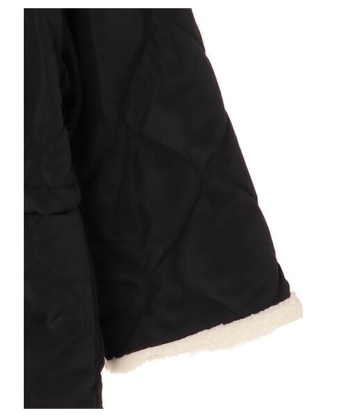 Green　Parks（グリーンパークス）の「Petit Fleur リバーシブルボアジャケット（ジャケット/アウター・ブラック/カーキ・M）」の11枚目の写真