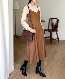 DHOLIC | スエード調キャミワンピース(ワンピース)