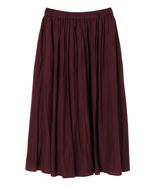 Green　Parks（グリーンパークス）の「ギャザーロングスカート（スカート・ブラック/ベージュ/カーキ/パープル・F）」の13枚目の写真