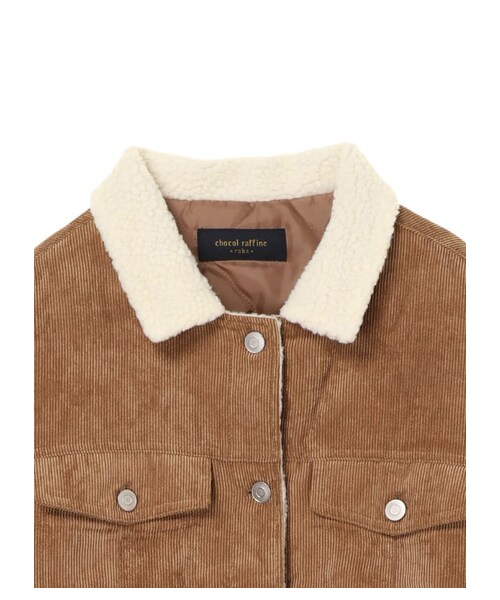 Green　Parks（グリーンパークス）の「コーデュロイブルゾン（ジャケット/アウター・ブラウン/キャメル/ネイビー・F）」の8枚目の写真