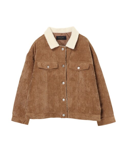 Green　Parks（グリーンパークス）の「コーデュロイブルゾン（ジャケット/アウター・ブラウン/キャメル/ネイビー・F）」の12枚目の写真