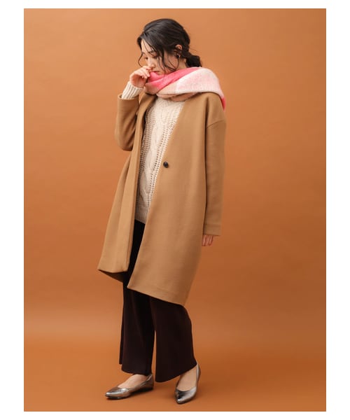 Green　Parks（グリーンパークス）の「ざっくりニットプルオーバー（トップス・ボルドー/ライトベージュ/ネイビー・F）」の7枚目の写真