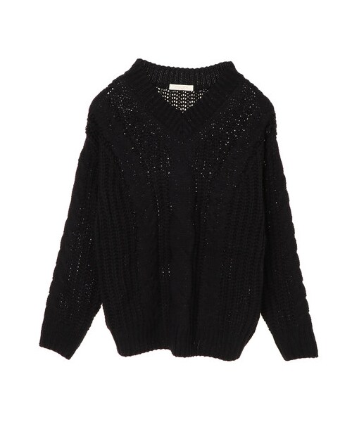 Green　Parks（グリーンパークス）の「ざっくりニットプルオーバー（トップス・ボルドー/ライトベージュ/ネイビー・F）」の15枚目の写真