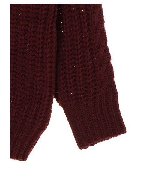 Green　Parks（グリーンパークス）の「ざっくりニットプルオーバー（トップス・ボルドー/ライトベージュ/ネイビー・F）」の10枚目の写真