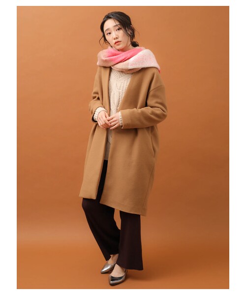 Green　Parks（グリーンパークス）の「ざっくりニットプルオーバー（トップス・ボルドー/ライトベージュ/ネイビー・F）」の6枚目の写真