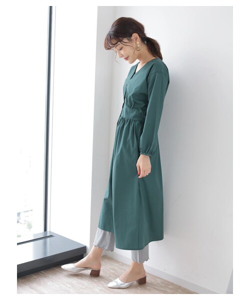 Green Parks(グリーンパークス)の「【Special Price】リブレギンスワイドパンツ(レッグウェア・杢グレー/ブラック/ライトベージュ/モカ・F)」の9枚目の写真