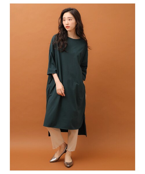 Green Parks(グリーンパークス)の「【Special Price】リブレギンスワイドパンツ(レッグウェア・杢グレー/ブラック/ライトベージュ/モカ・F)」の11枚目の写真