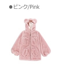 Bobon21 | くま耳ふわもこBIGパーカー-全2色-(スタジャン)