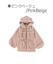 Bobon21 | くま耳ふわもこBIGパーカー-全2色-(スタジャン)