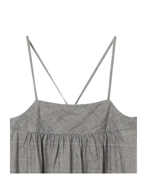 AMERICAN HOLIC(アメリカンホリック)の「【Special Price】綿ビエラギャザーキャミワンピース(ワンピース/ドレス・チャコールグレー/キャメル/グレンチェック・F)」の7枚目の写真