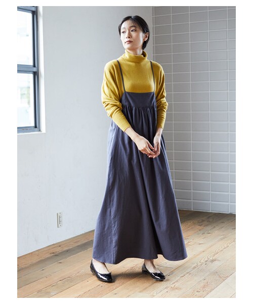 AMERICAN HOLIC(アメリカンホリック)の「【Special Price】綿ビエラギャザーキャミワンピース(ワンピース/ドレス・チャコールグレー/キャメル/グレンチェック・F)」の3枚目の写真