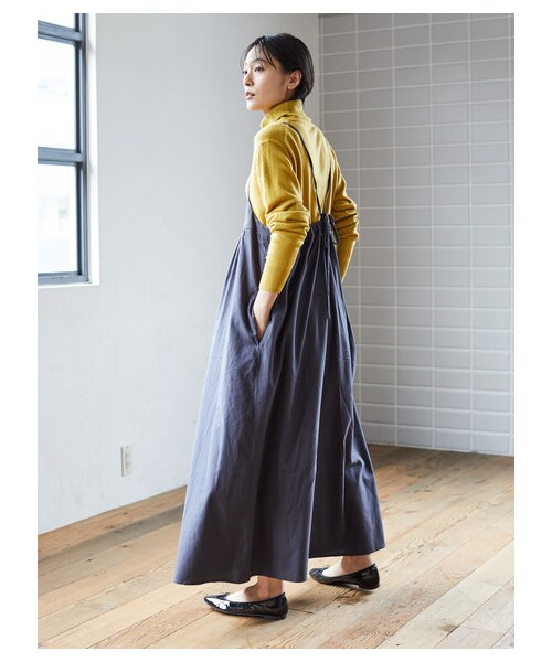 AMERICAN HOLIC(アメリカンホリック)の「【Special Price】綿ビエラギャザーキャミワンピース(ワンピース/ドレス・チャコールグレー/キャメル/グレンチェック・F)」の4枚目の写真