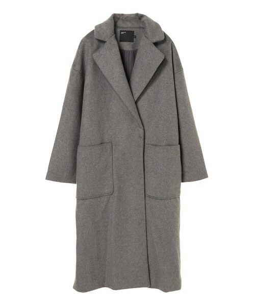 AMERICAN HOLIC（アメリカンホリック）の「【Special Price】パッチポケットガウン風コート（ジャケット/アウター・杢グレー/ブラック/キャメル・M/L）」の13枚目の写真