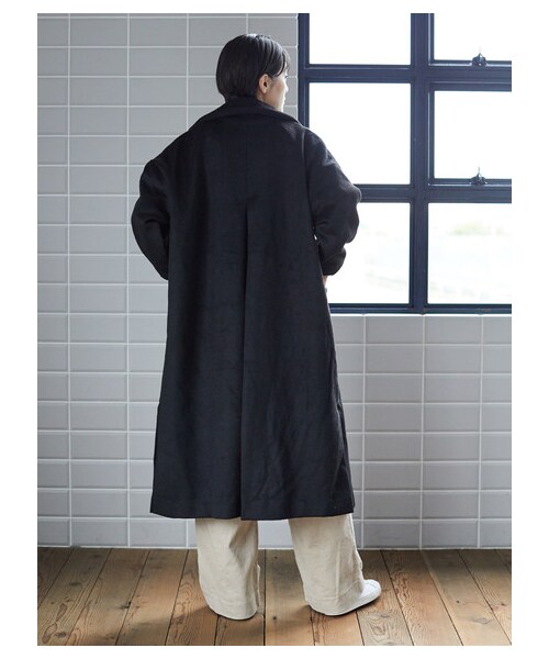 AMERICAN HOLIC（アメリカンホリック）の「【Special Price】パッチポケットガウン風コート（ジャケット/アウター・杢グレー/ブラック/キャメル・M/L）」の5枚目の写真