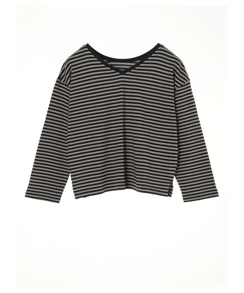 AMERICAN HOLIC(アメリカンホリック)の「【Special Price】2WAY衿リブカットプルオーバー(トップス・チャコールグレー/グレーベージュ/ボーダーネイビー/ボーダーグレー/ボーダーブラック・M/L)」の22枚目の写真