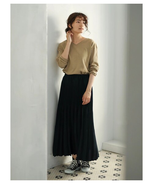 AMERICAN HOLIC(アメリカンホリック)の「【Special Price】2WAY衿リブカットプルオーバー(トップス・チャコールグレー/グレーベージュ/ボーダーネイビー/ボーダーグレー/ボーダーブラック・M/L)」の11枚目の写真