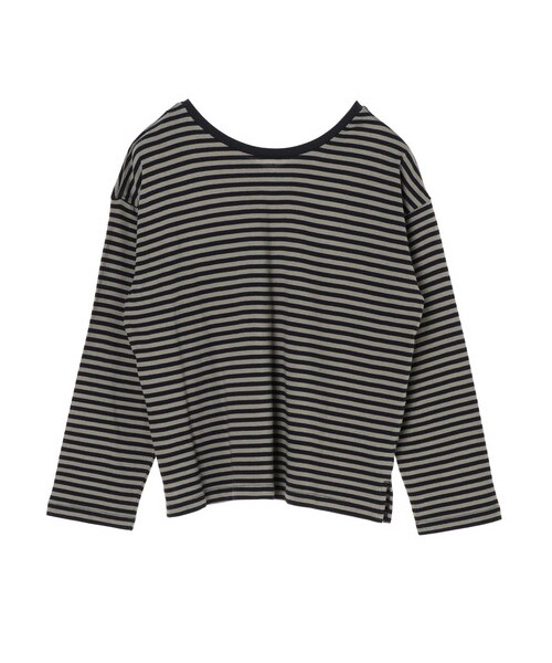 AMERICAN HOLIC(アメリカンホリック)の「【Special Price】2WAY衿リブカットプルオーバー(トップス・チャコールグレー/グレーベージュ/ボーダーネイビー/ボーダーグレー/ボーダーブラック・M/L)」の15枚目の写真